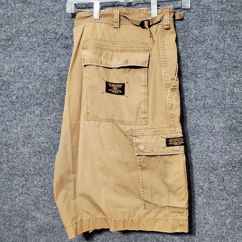 Vintage Polo Ralph Lauren Shorts Mens 48 Military Paratrooper Cargo Distressed